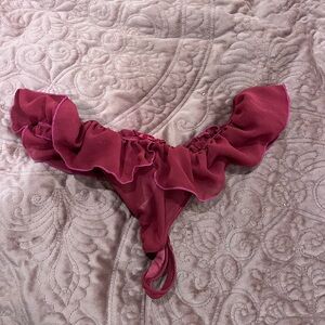 Victoria's Secret Magenta Ruffle Bikini Bottoms